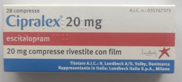 Cipralex (Escitalopram) 20 mg — 28 film-coated tablets