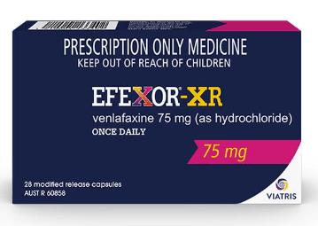Efexor-XR (Venlafaxine) 75 mg — 28 modified-release capsules