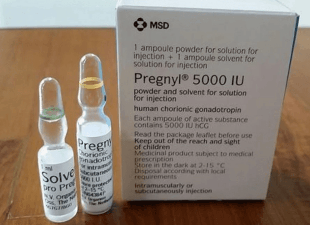 HCG Pregnyl® 5000 IU — 1 amp + solvent