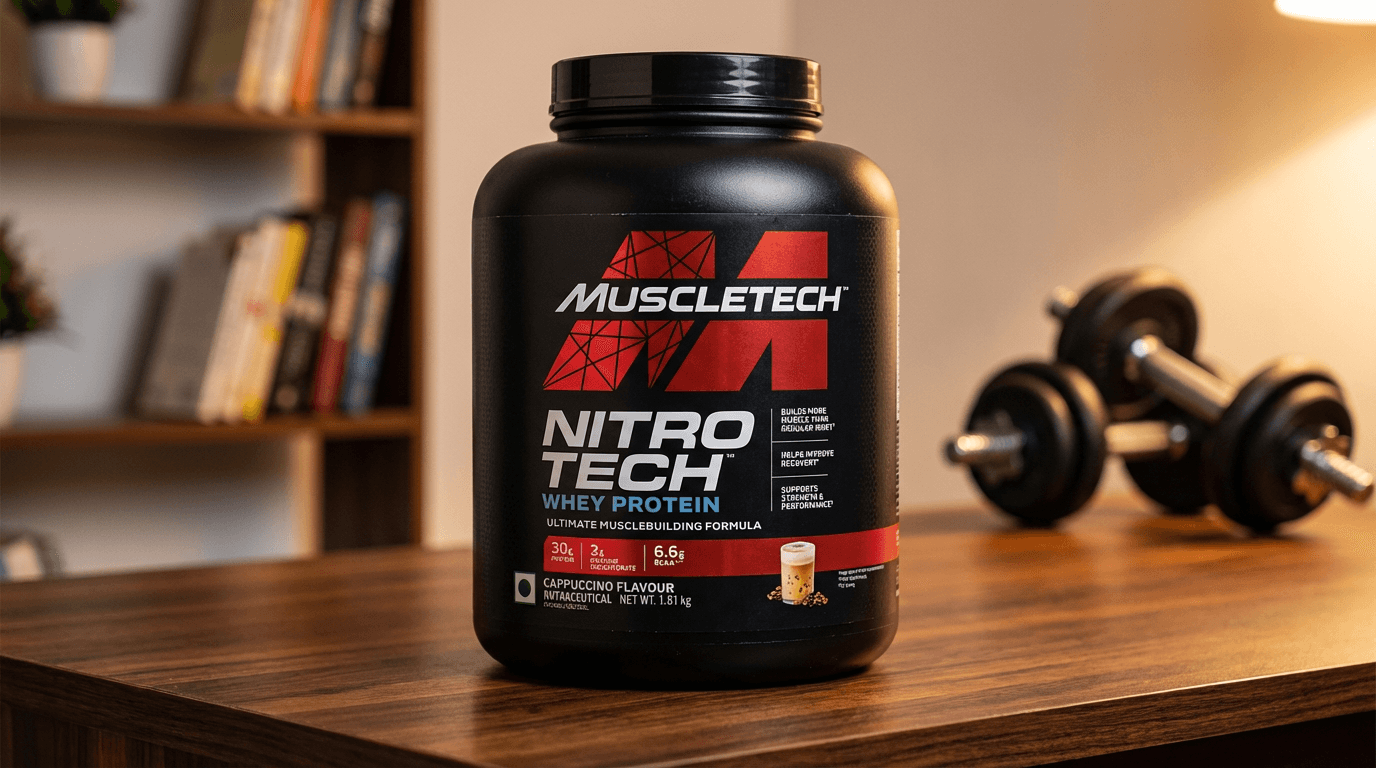 NitroTech 100% Whey Protein — Cappuccino 1.81kg