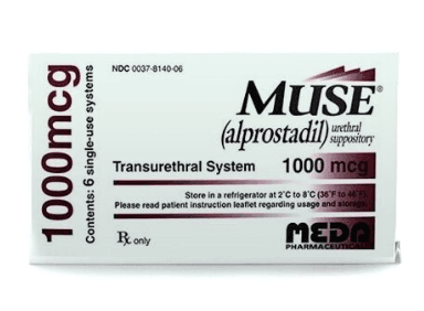 MUSE Alprostadil 1000mcg — 6 Urethral Suppositories