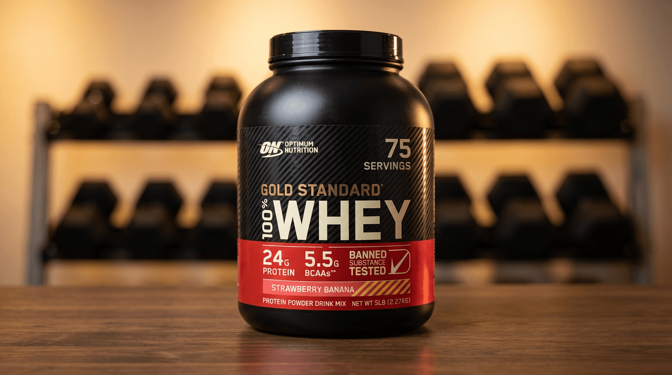 Gold Standard 100% Whey — Strawberry Banana 2.27kg