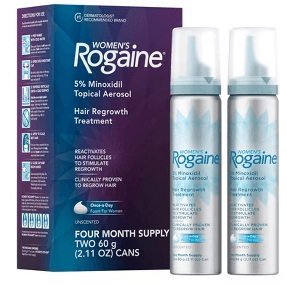 Women's Rogaine 5% Minoxidil Topical Aerosol — 4-Month Supply (2 × 60g)