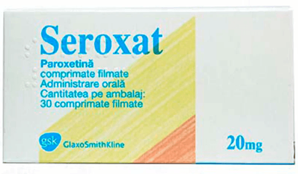 Seroxat (Paroxetine) 20 mg — 30 film-coated tablets