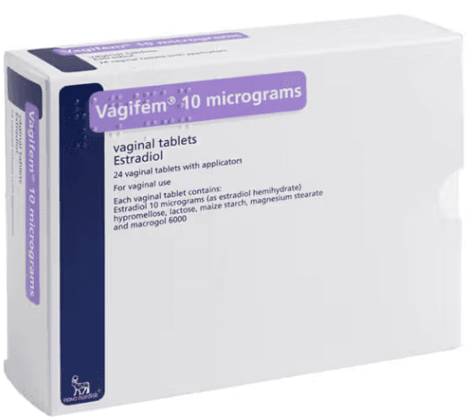 Vagifem 10 mcg Vaginal Tablets — 24 Tablets with Applicators