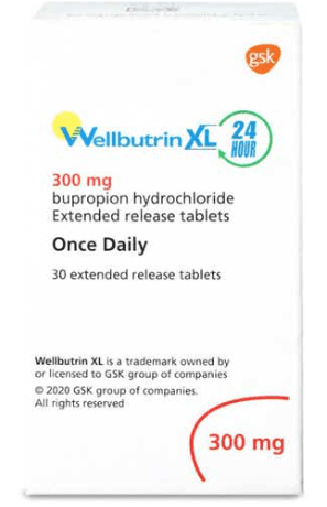 Wellbutrin XL (Bupropion) 300 mg — 30 extended-release tablets